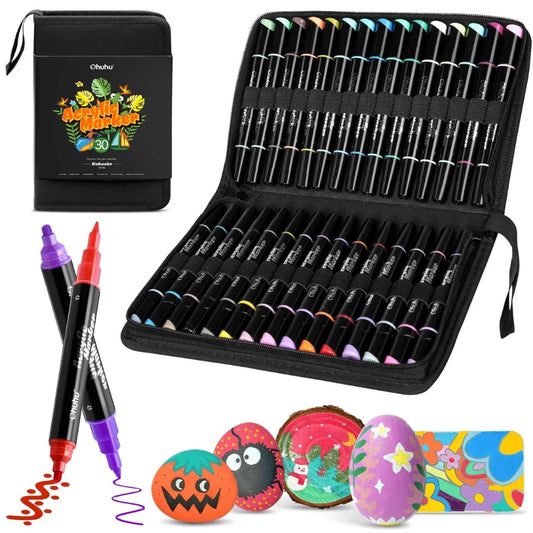 Ohuhu Acrylic Markers 30 Colours - Artsupplies NZ