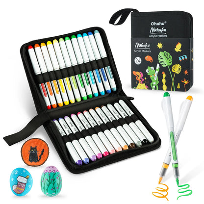 Ohuhu Acrylic Paint Pens 24 Colours