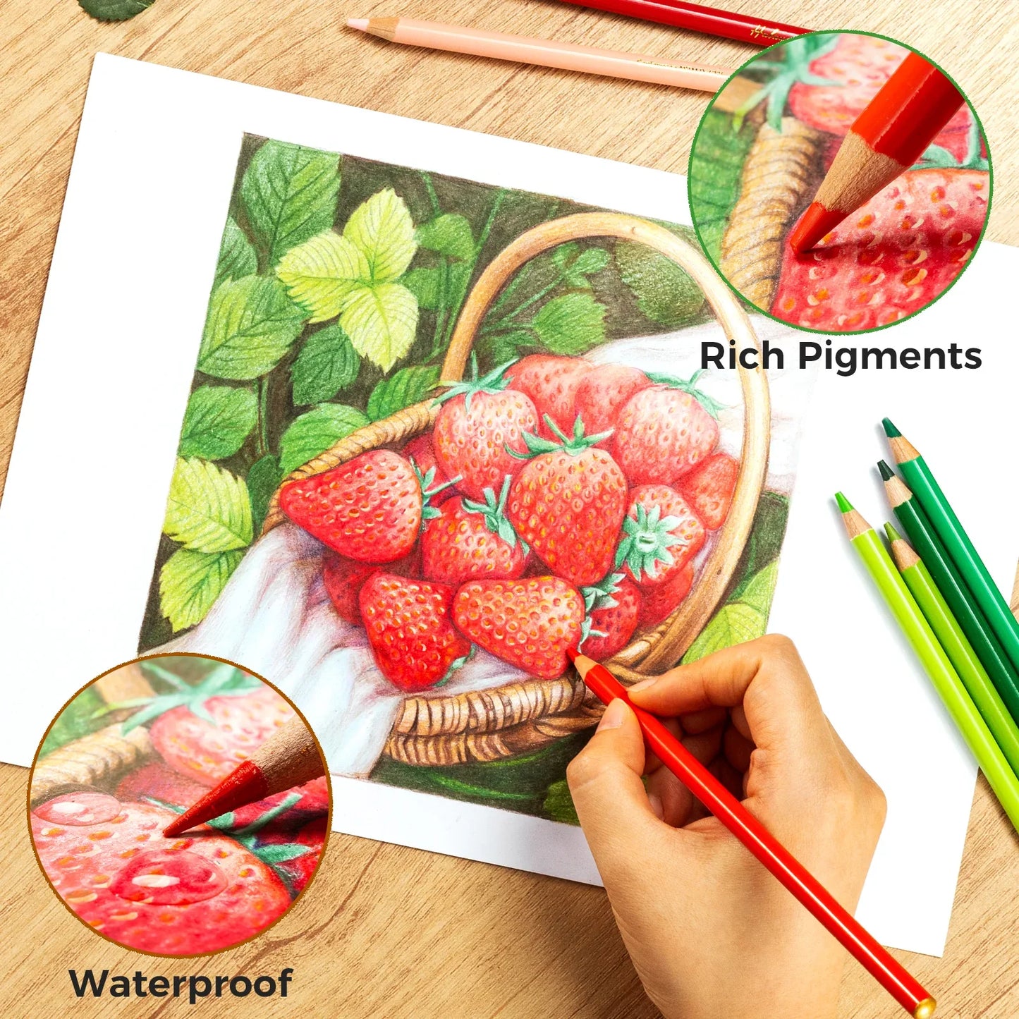 Ohuhu Halawa Series 72 Colours Oil-based Coloured Pencils