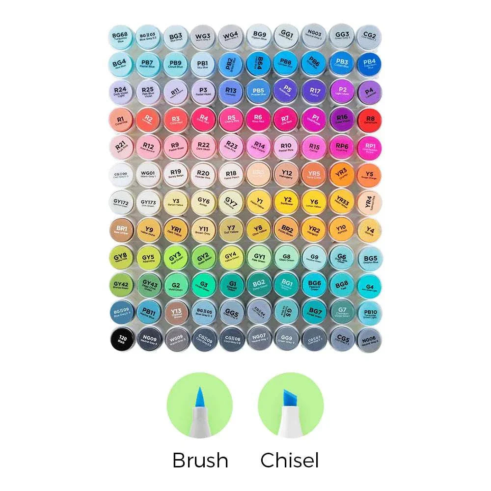 Ohuhu Honolulu 120 Colours Dual Tip Alcohol Art Markers - Artsupplies NZ