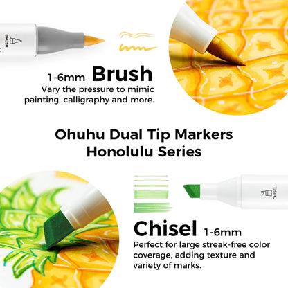 Ohuhu Honolulu 320 Colours Dual Tip Alcohol Art Markers - Artsupplies NZ