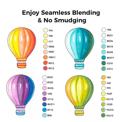 Ohuhu Honolulu B 104+1 Colours Brush & Fine Marker Set