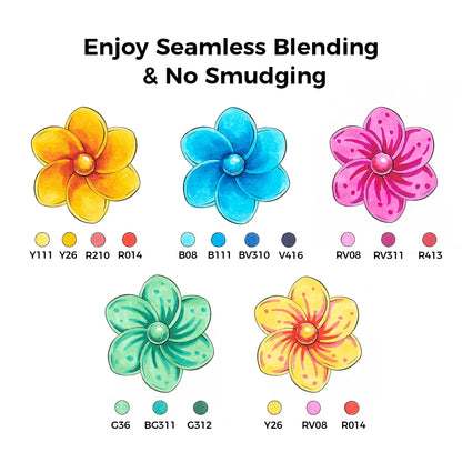 Ohuhu Honolulu B 120 Colours Brush & Fine Marker Set