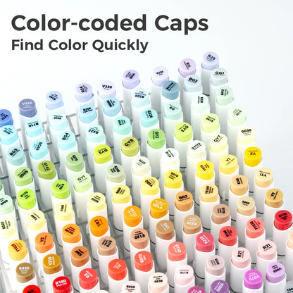 Ohuhu Honolulu B 216 Colours Dual Tip Alcohol Art Markers