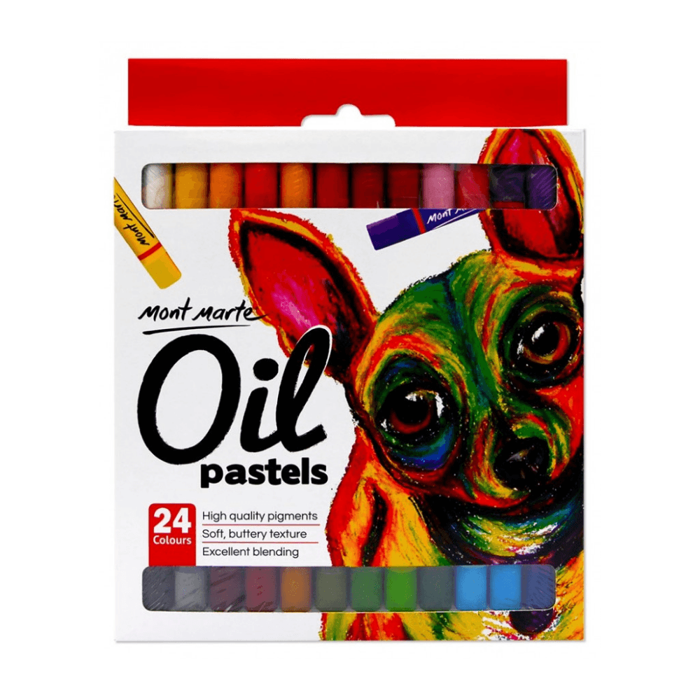 Oil Pastels 24pce, High Quality Pigment Colours - Glowish