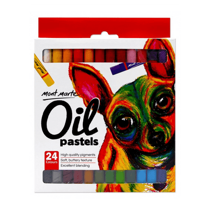 Oil Pastels 24pce, High Quality Pigment Colours - Glowish
