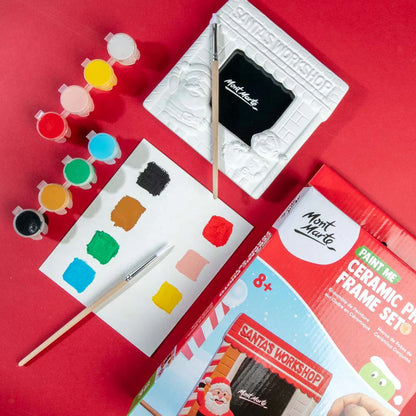 Paint Me Ceramic Photo Frame Set 11pc - Santa's Workshop - Mont Marte - Glowish