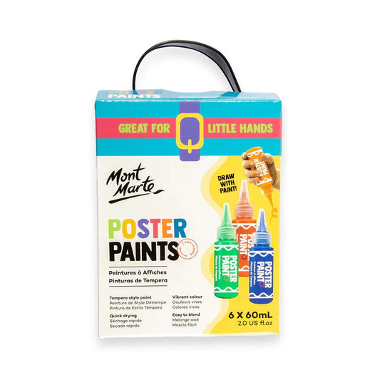 Poster Paint Set 6pc x 60ml - Mont Marte - Glowish