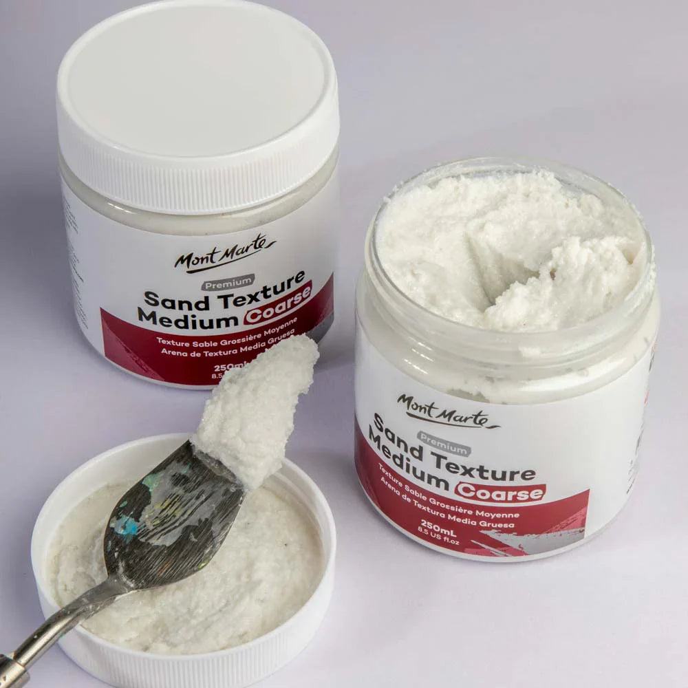 Sand Texture Medium Coarse Premium 250ml - Mont Marte - Glowish
