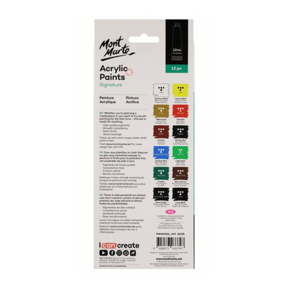 Signature Acrylic Paints 12pc x 12ml (0.4oz) - Glowish