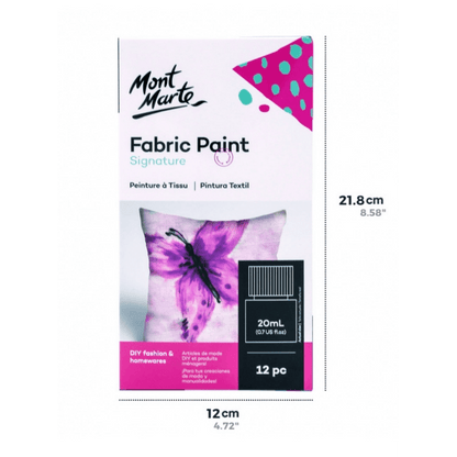 Signature Fabric Paints 12pc x 20ml (0.7oz) - Glowish