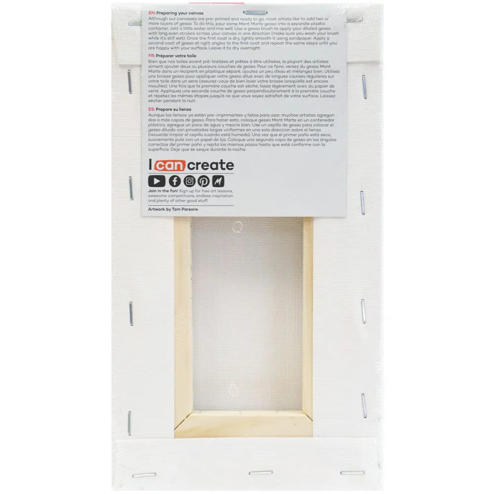 Single Thick Canvas Signature 22.9 x 12.7cm (9 x 5in) - Mont Marte - Glowish