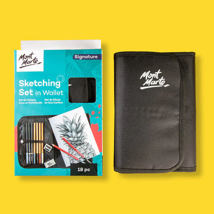 Sketching Set in Wallet Signature 18pc Mont Marte - Glowish