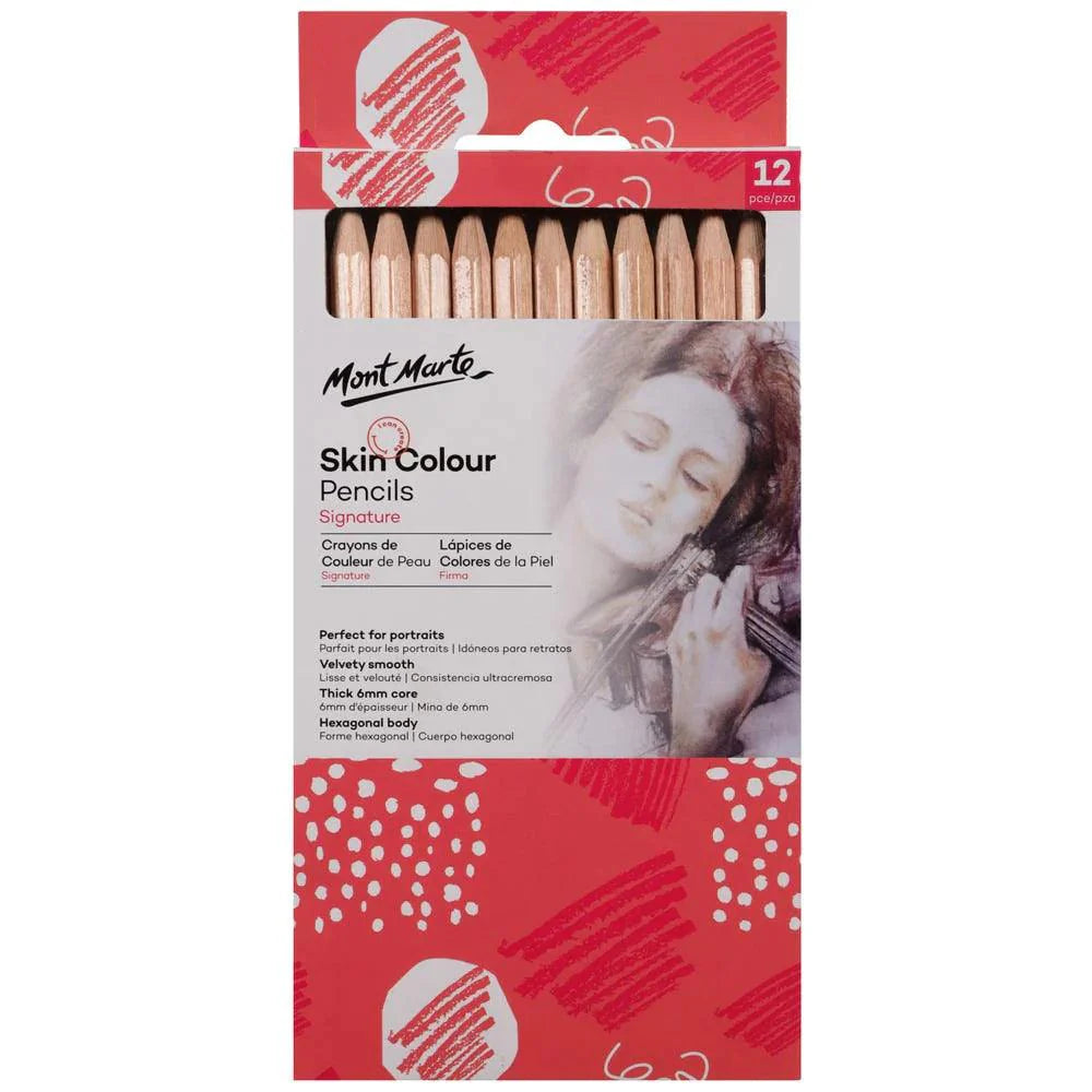 Skin Colour Pencils Signature 12pc - Mont Marte - Glowish