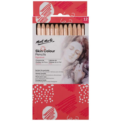 Skin Colour Pencils Signature 12pc - Mont Marte - Glowish
