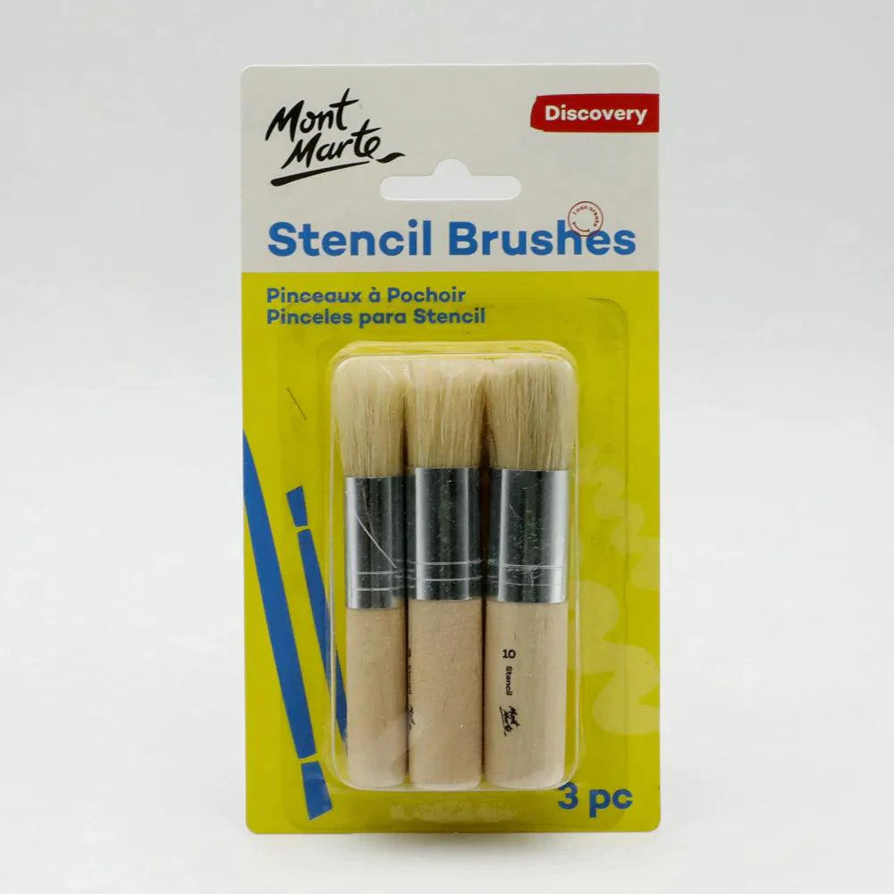 Stencil Brushes Discovery 3pc - Mont Marte